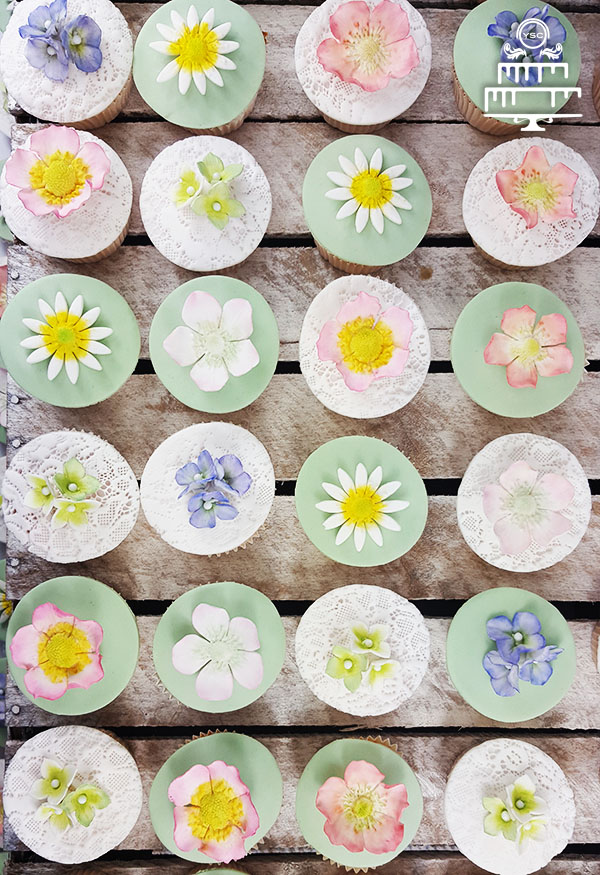 bloemen cupcakes