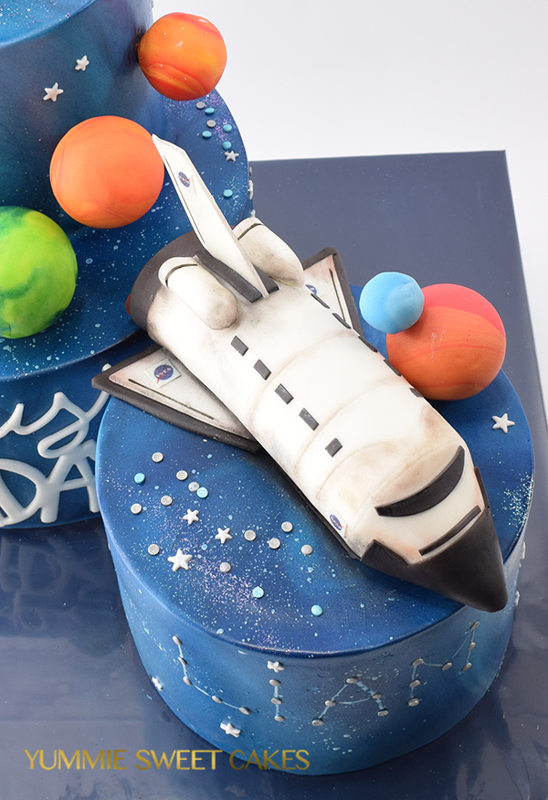 Birthday cake for a boy with NASA