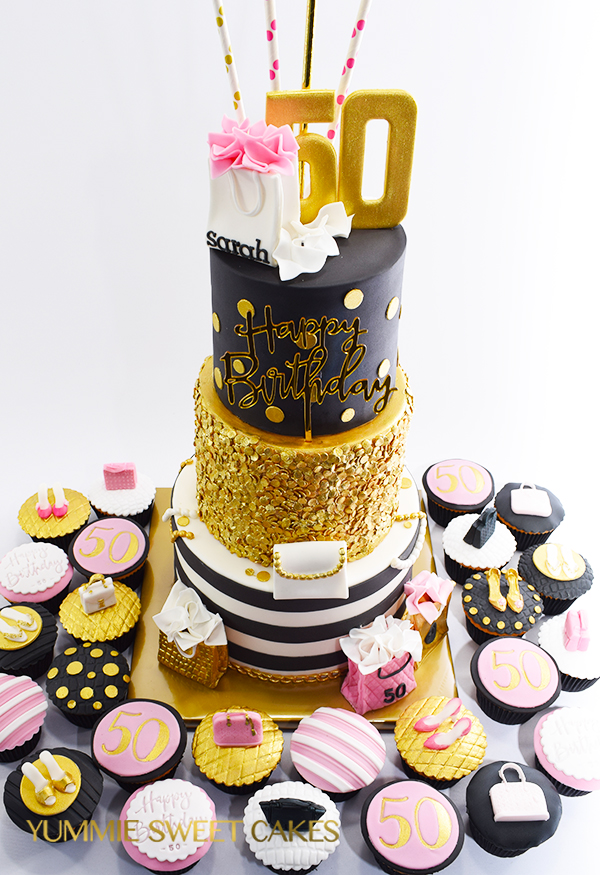 pasta hoeveelheid verkoop last Een verjaardagstaart met zwart en goud • Yummie Sweet Cakes •